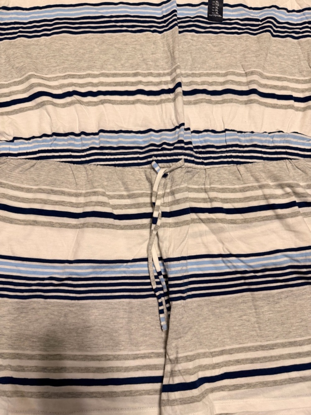 NWT Gap Body Cool Striped Sleeveless Romper Gray Blue Scoop Neck Casual Size XL - Picture 4 of 12